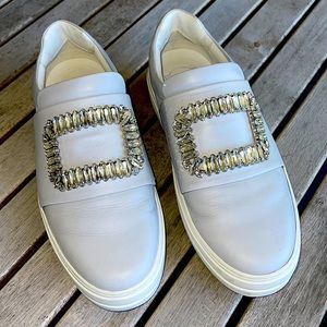 Roger Vivier Sneaky Viv Embellished Leather Sneaker